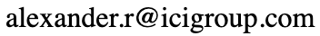 email address alexander(dot)r(at)icigroup(dot)com